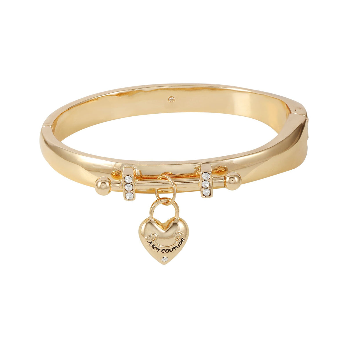 Heart Pendant Bangle Bracelet