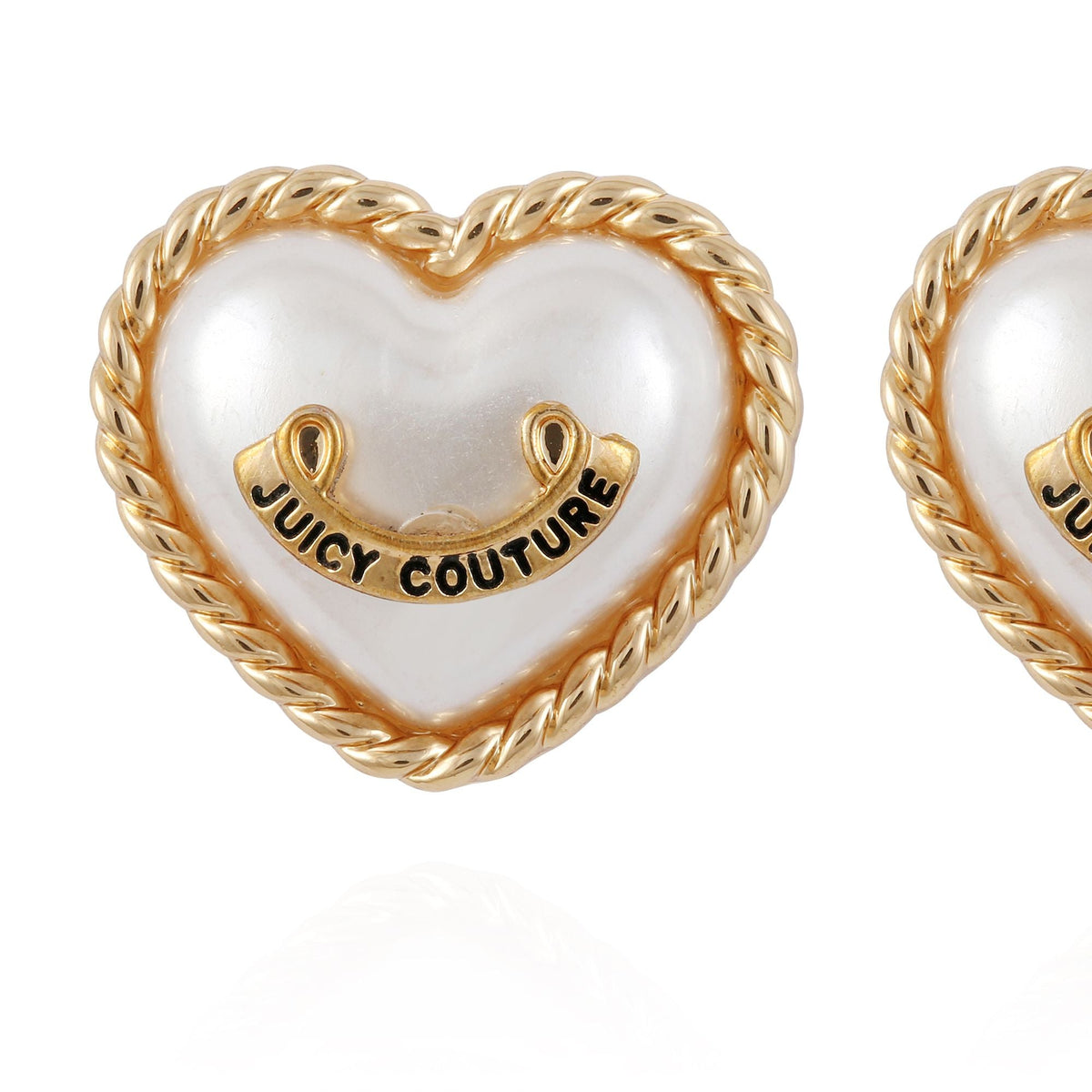 Mixed Metal Heart Stud Earrings