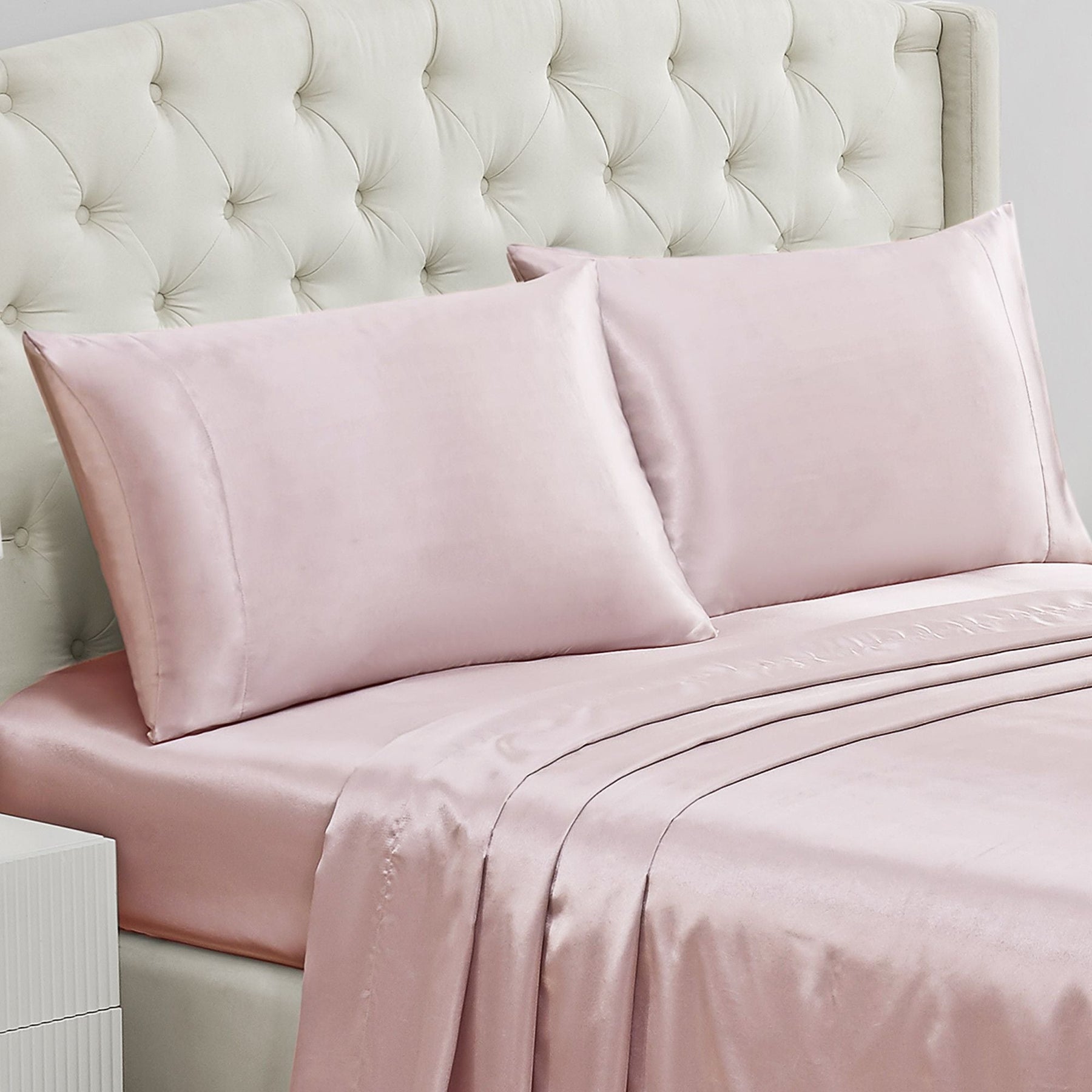 Solid Satin Pillow Case Set