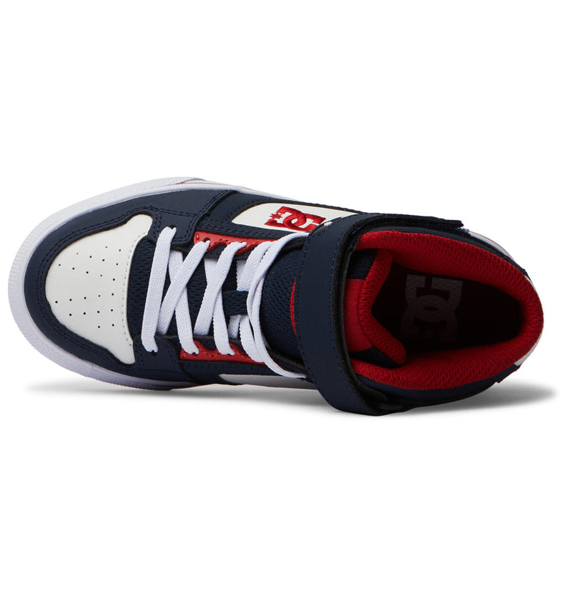 Kids' Pure High Elastic Lace High-Top Shoes - Dc Navy/Ath Red