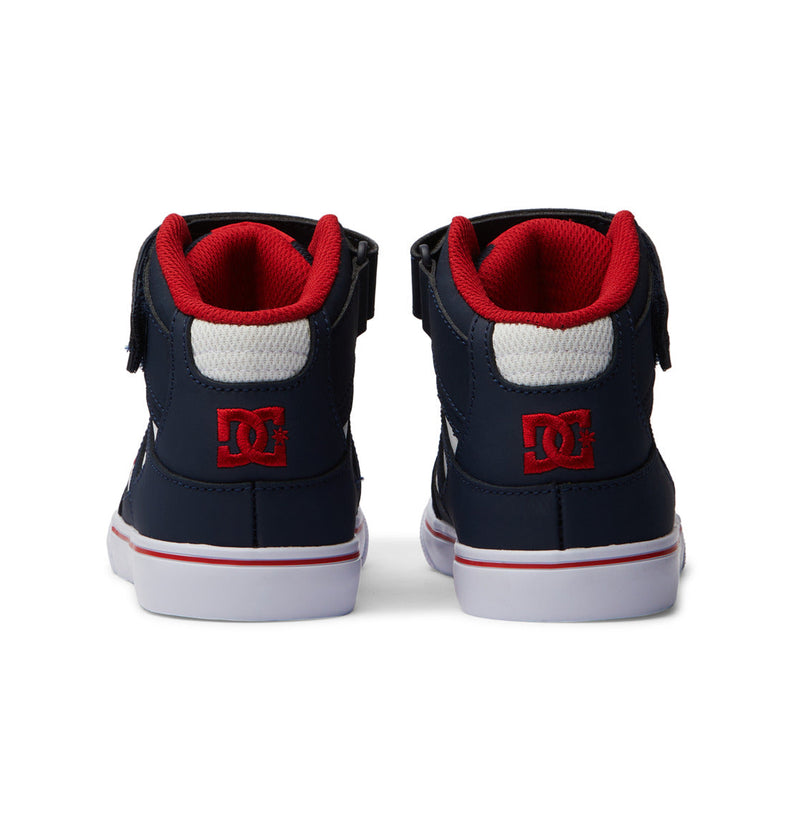 Kids' Pure High Elastic Lace High-Top Shoes - Dc Navy/Ath Red