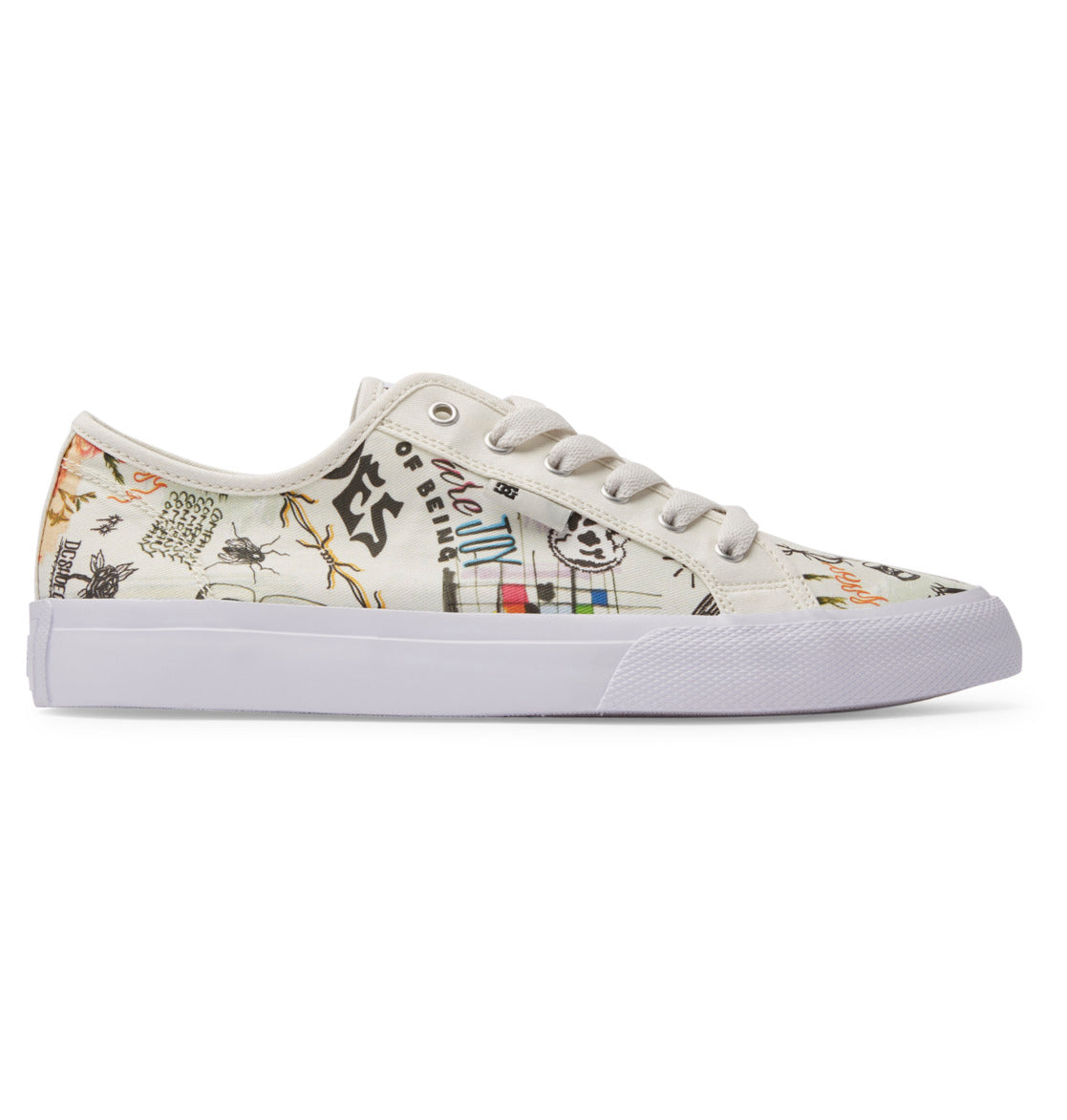Men's Manual Textile Shoes - White/White Print