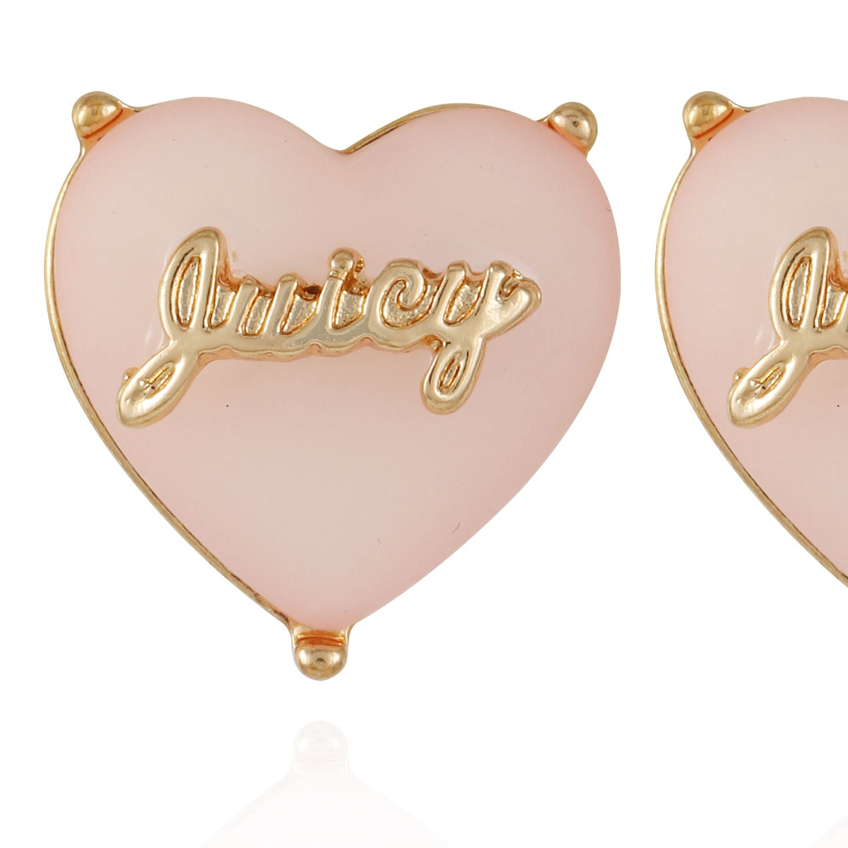 Frosted Heart Blush Stud Earrings