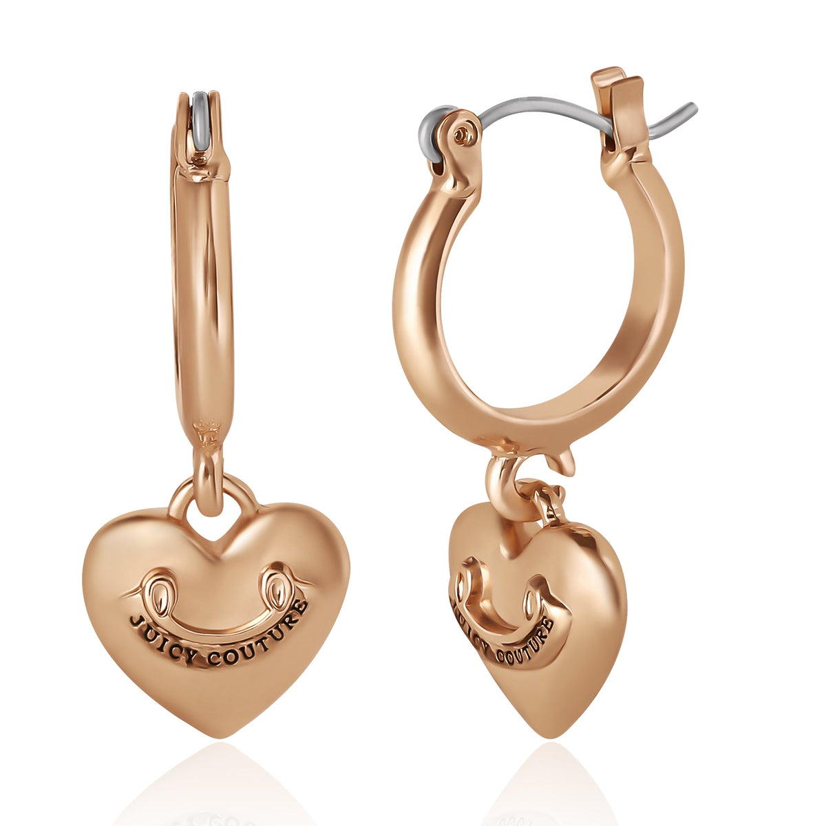 Heart Charm Hoop Earrings - Juicy Couture