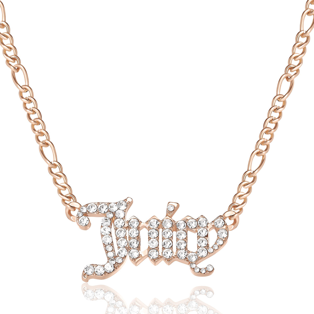 Juicy Script Crystal Chain Necklace - Juicy Couture
