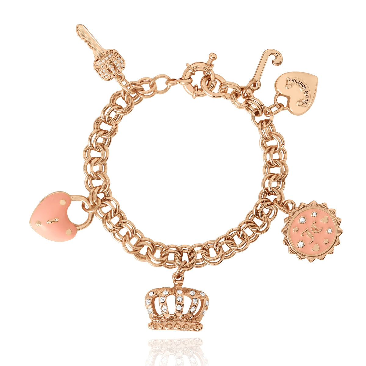 Pink Charm Bracelet with Pave Accents - Juicy Couture