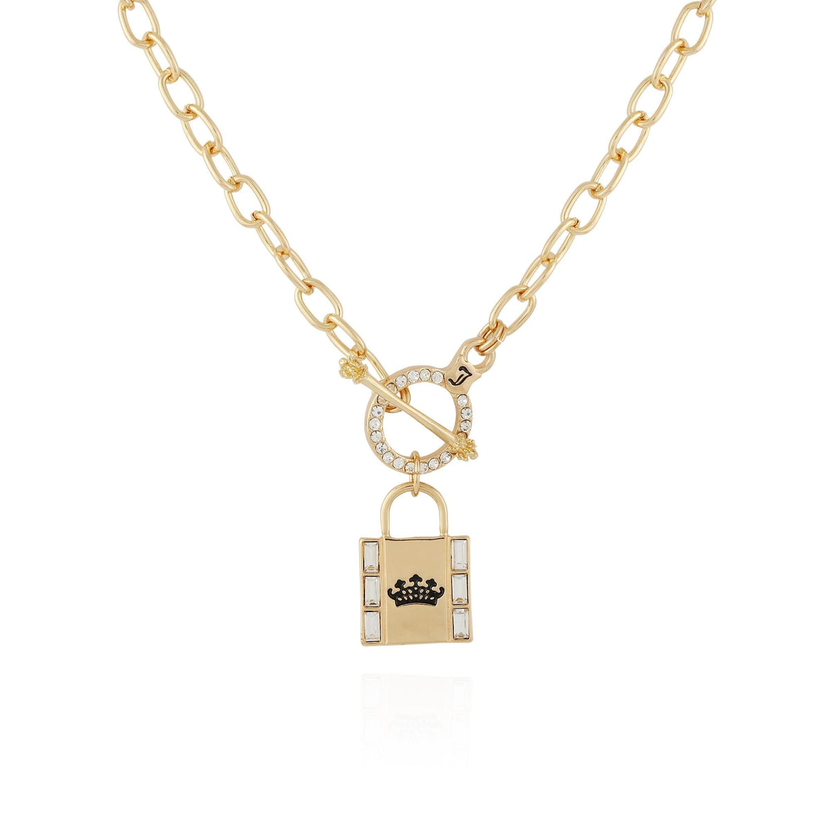 Crown in Lock Pendant Necklace