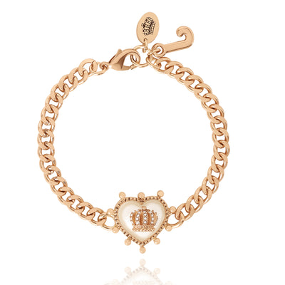 Crown Heart Charm Chain Bracelet - Juicy Couture