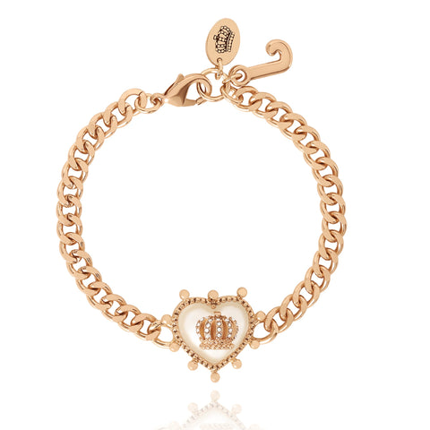 Crown Heart Charm Chain Bracelet - Juicy Couture