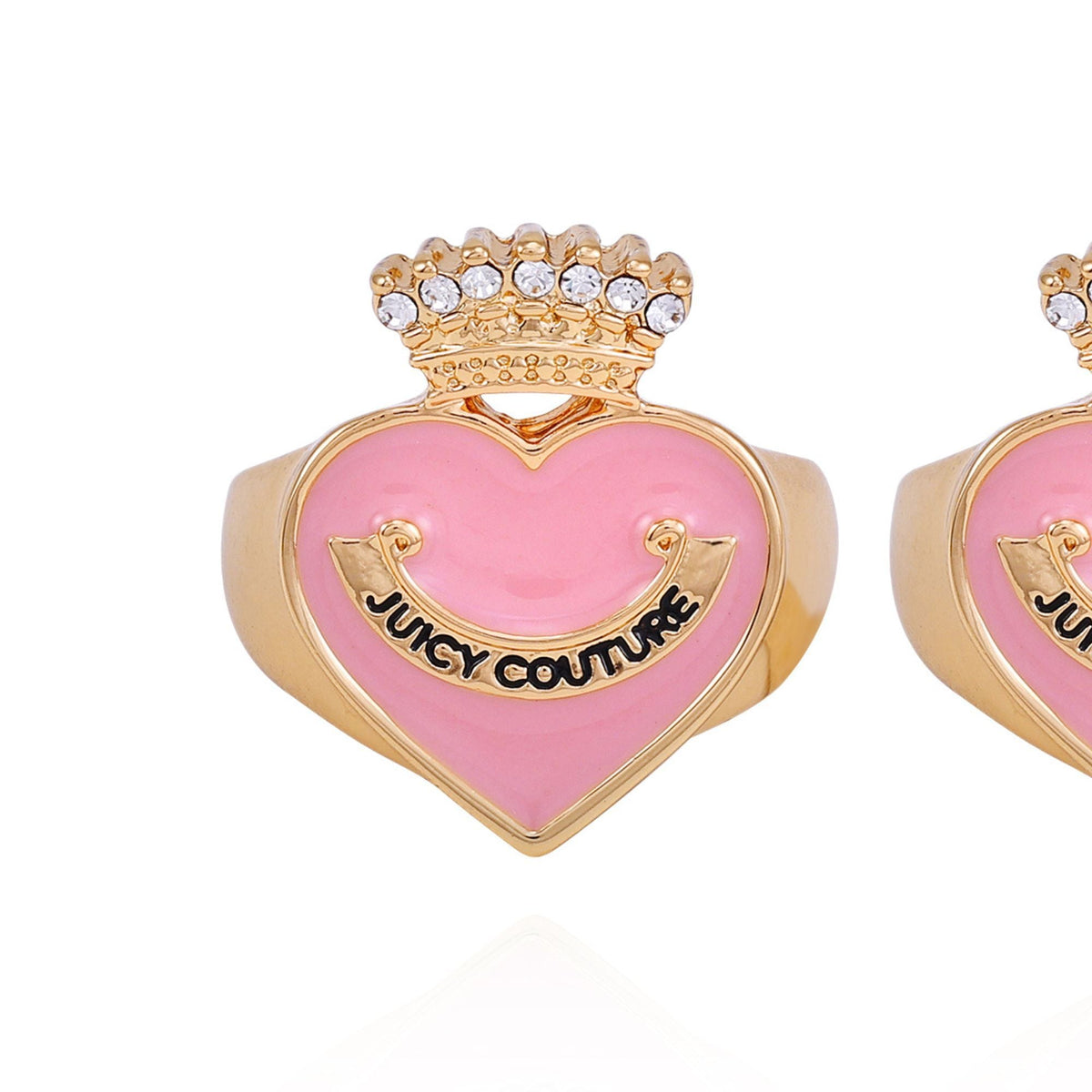 Pink Heart Crown Ring