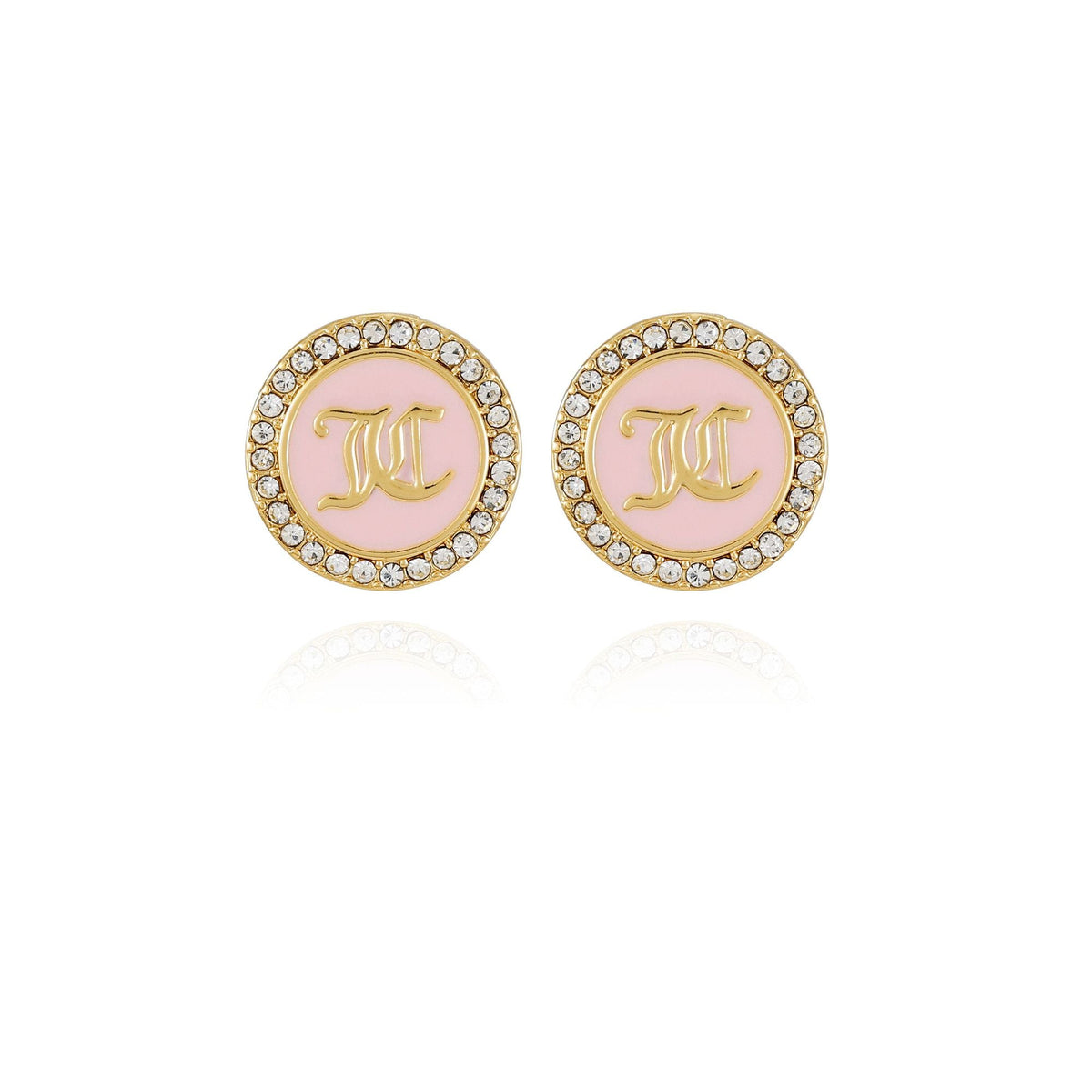 Pink Button Earrings