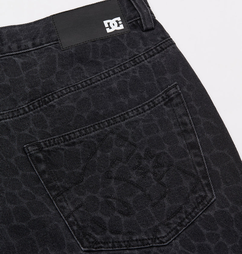 Men's Baggy Denim Snake Print Pants