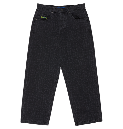 Men's Baggy Denim Snake Print Pants