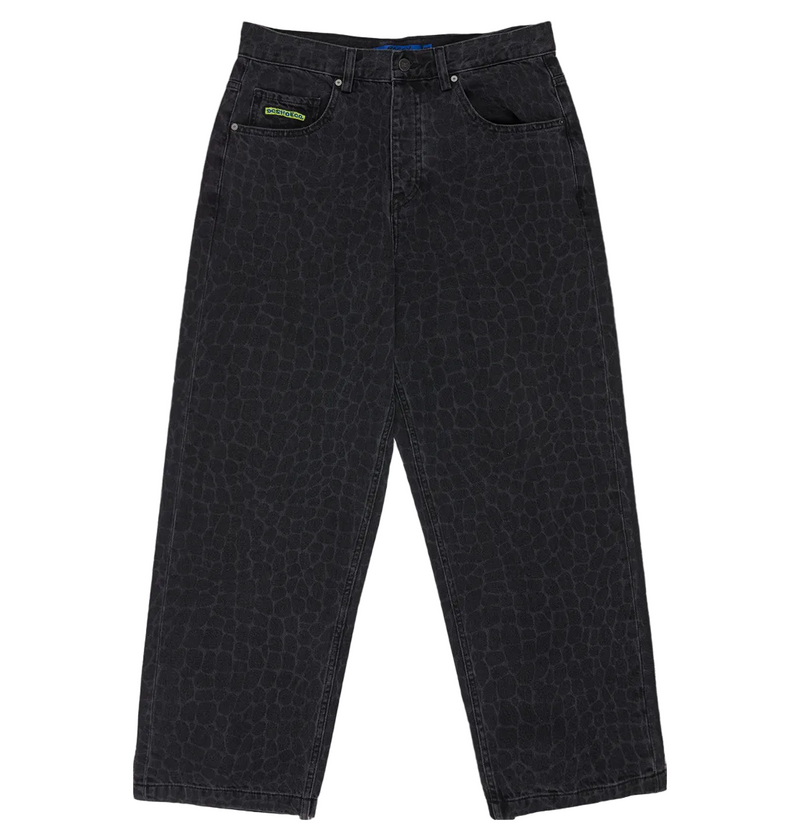 Men's Baggy Denim Snake Print Pants