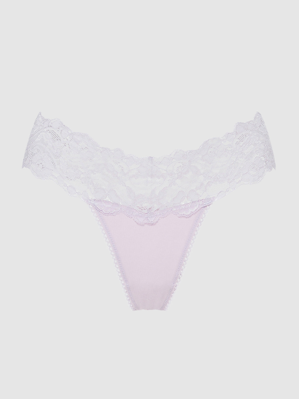 Bridget Stretch Cotton & Lace Thong