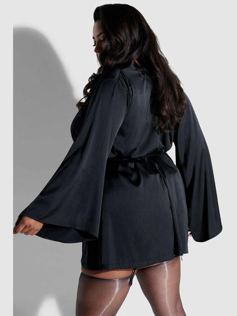 Petra Satin Short Robe