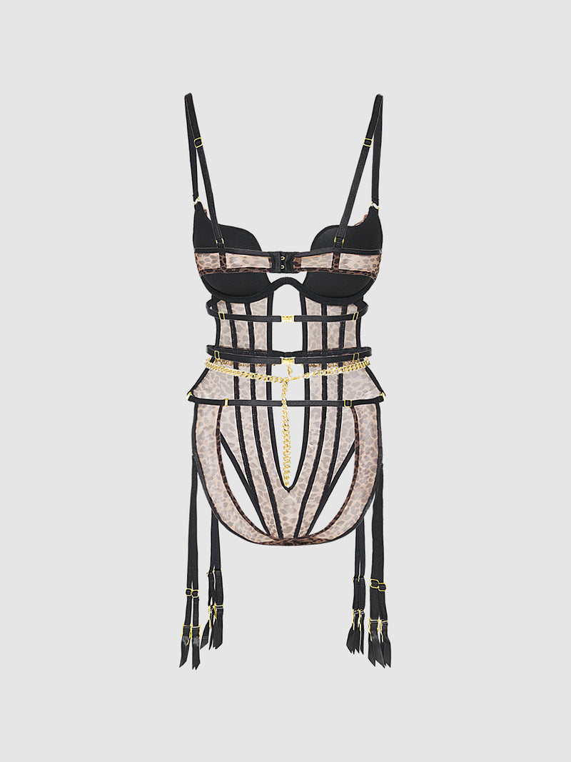 Alanza Swirl Plunge Push Up & Strappy Teddy