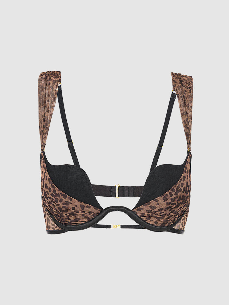 Rising Star Plunge Push Up Bra in Alanza Fine Mesh
