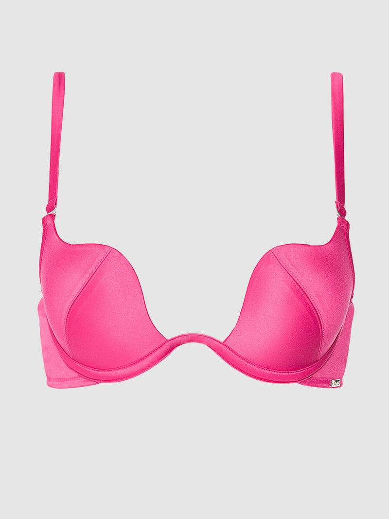 Rising Star Plunge Push Up Bra in Petra Satin