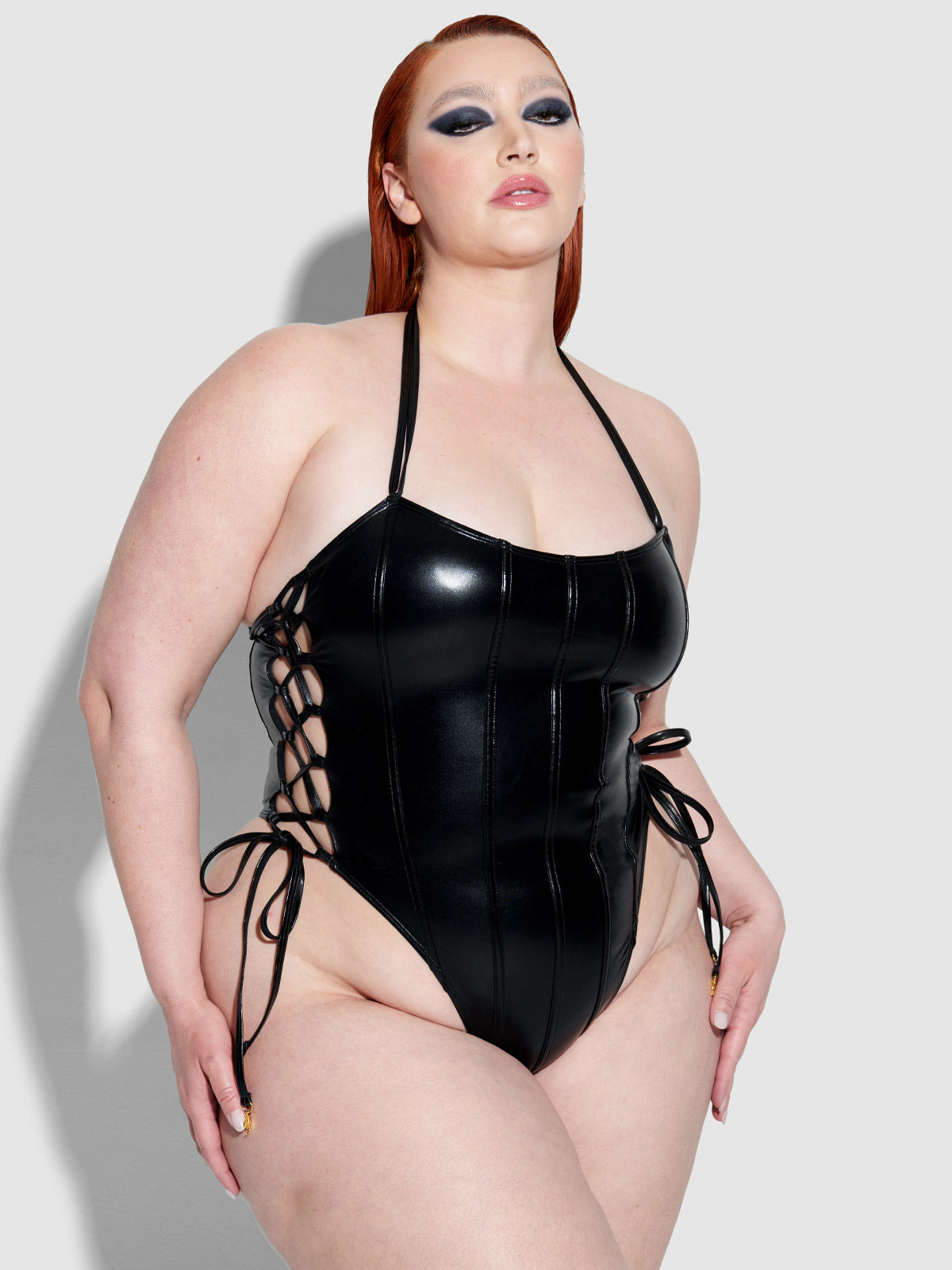 Onyx Corset Swim One Piece