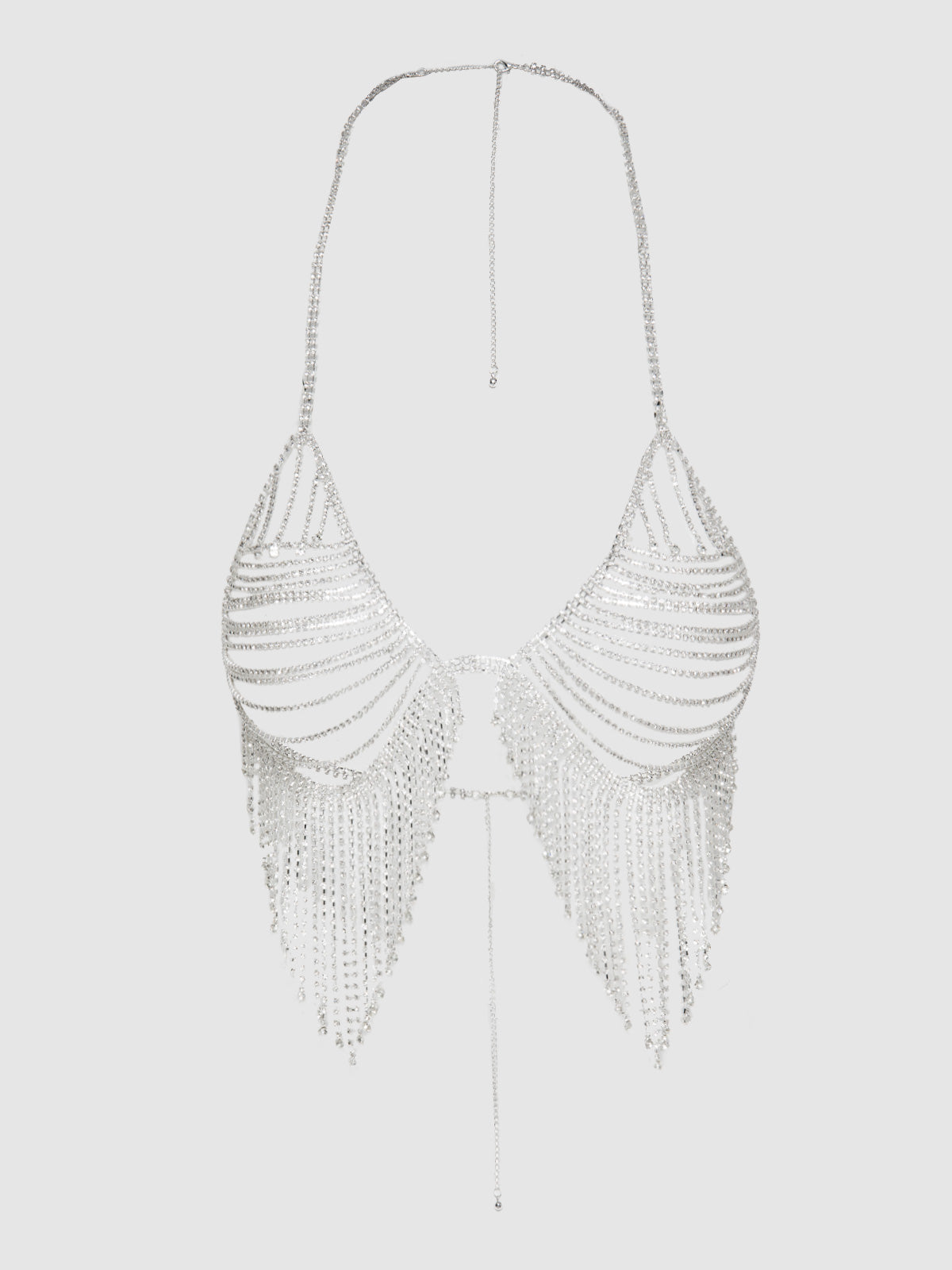 Ziggy Rhinestone Fringe Triangle Bra