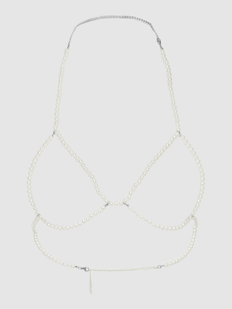 White Pearl Triangle Bra