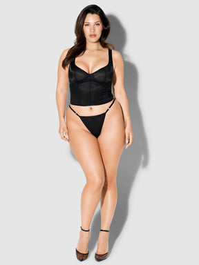 Pia Unlined Underwire Mesh Bustier - Fredericks of Hollywood