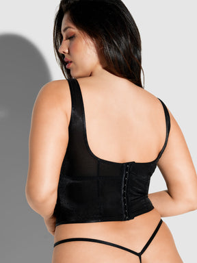 Pia Unlined Underwire Mesh Bustier - Fredericks of Hollywood