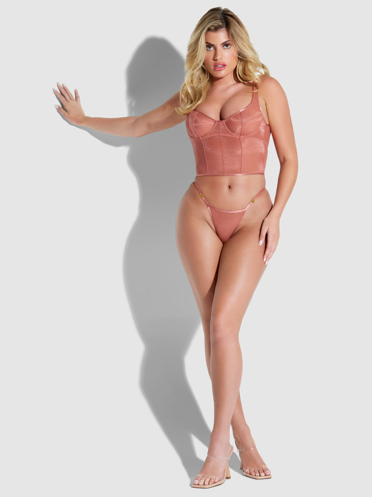 Pia Unlined Underwire Mesh Bustier - Fredericks of Hollywood