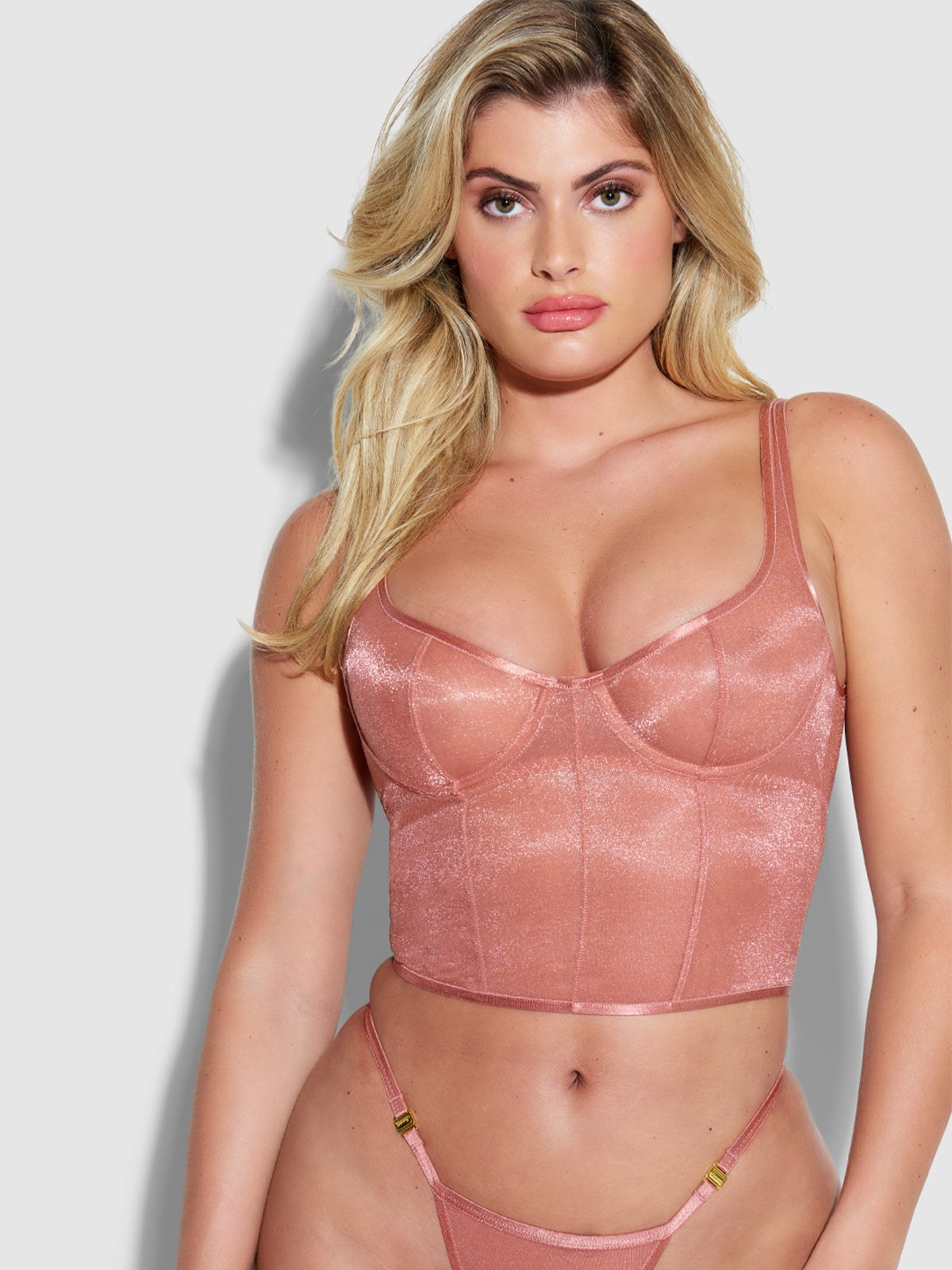 Pia Unlined Underwire Mesh Bustier - Fredericks of Hollywood