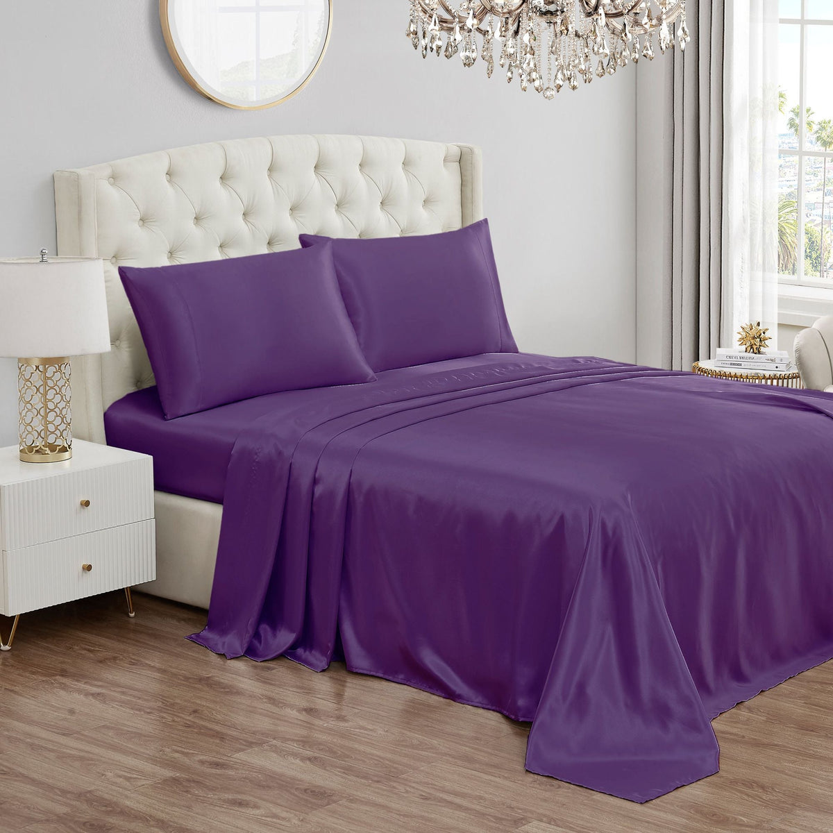 Solid Satin Sheet Set