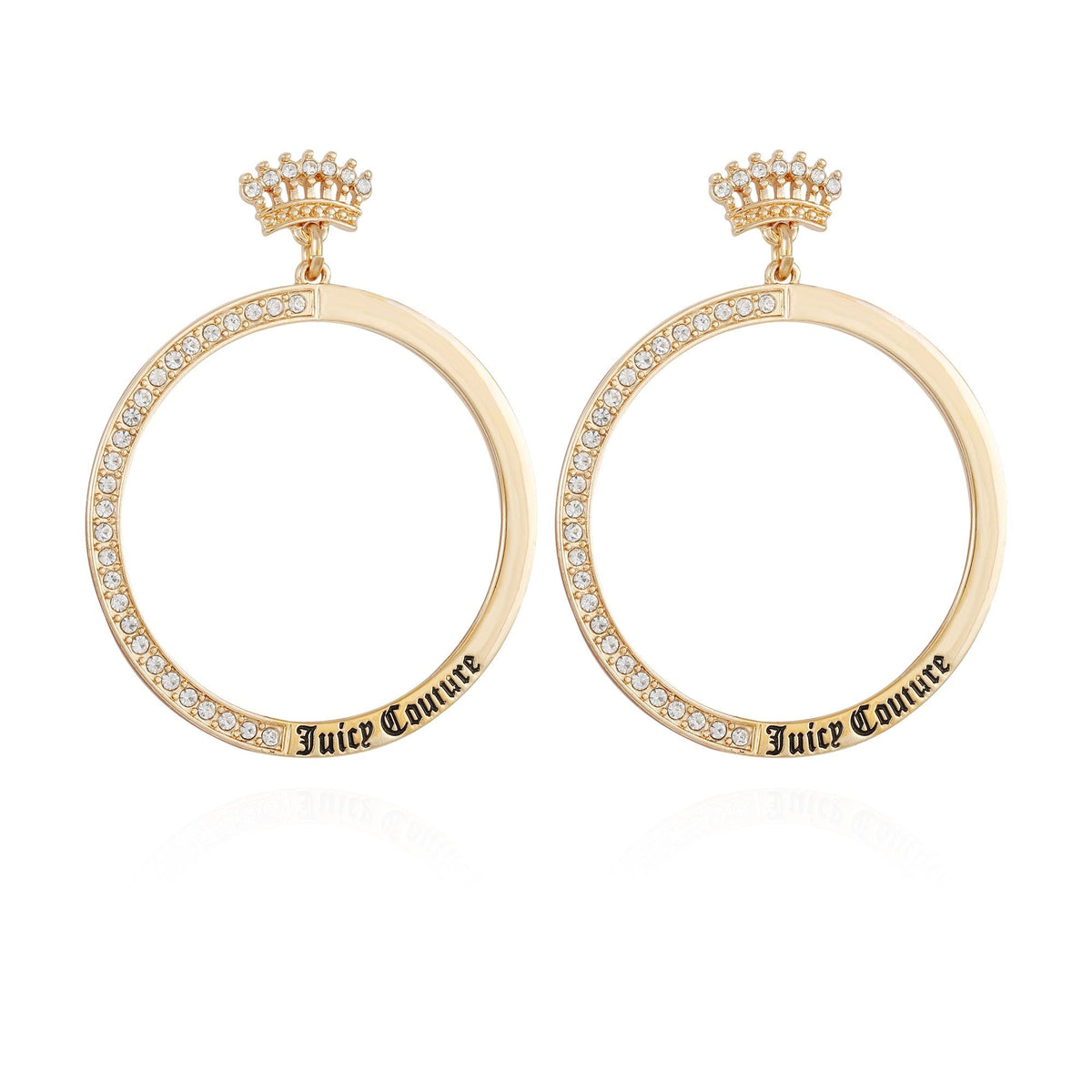 Sleek Hoop Crown Earrings