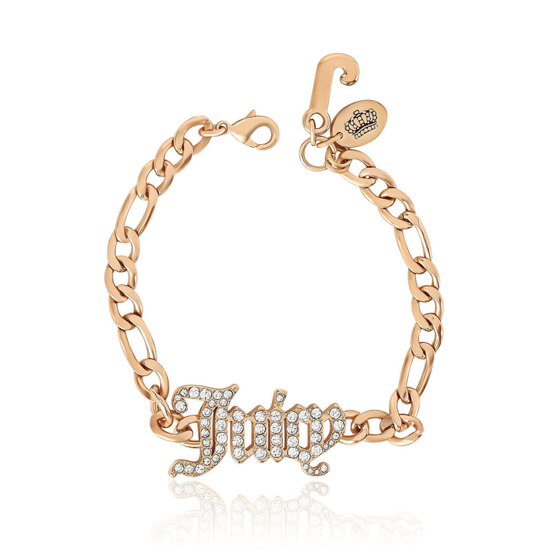 Juicy Script Crystal Chain Bracelet