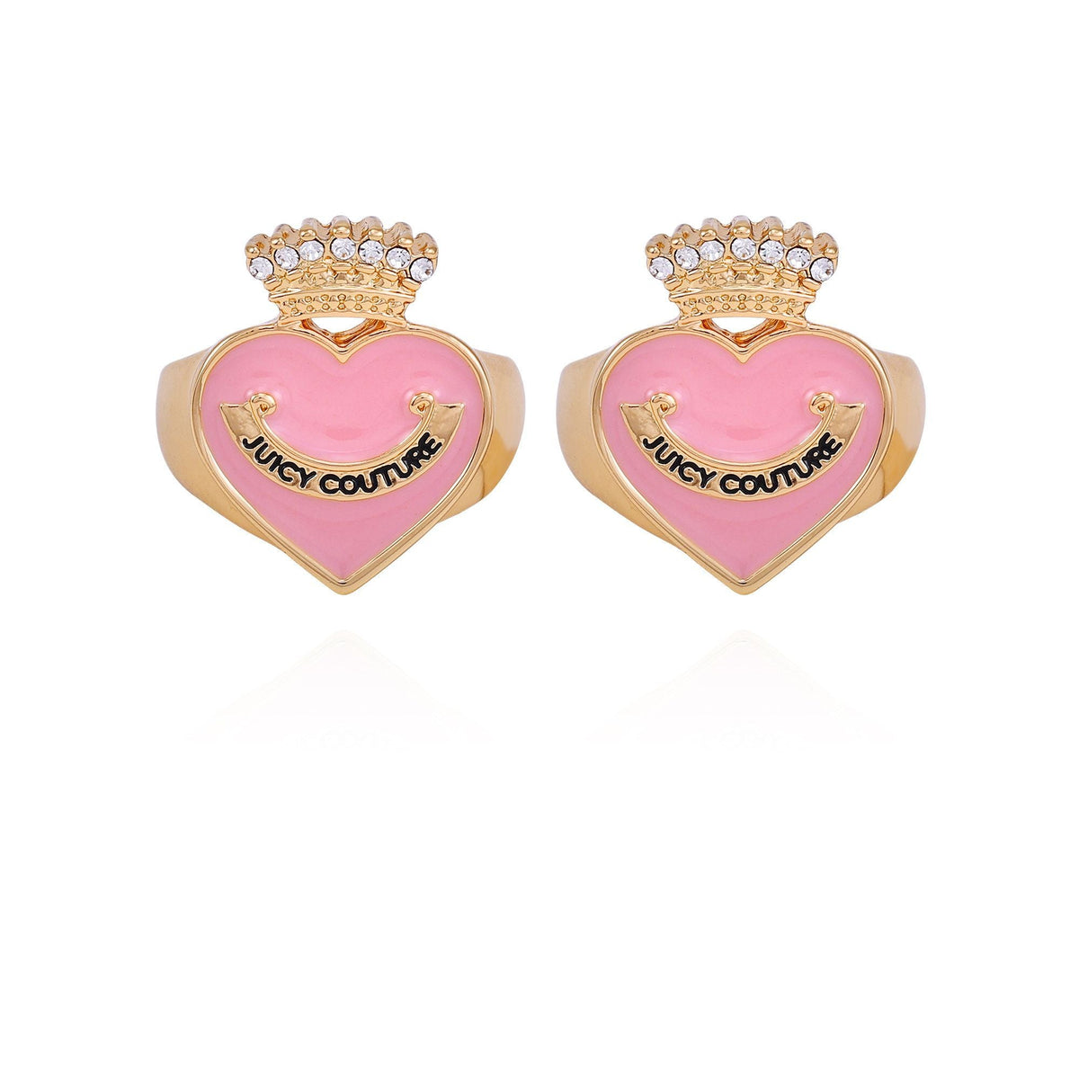 Pink Heart Crown Ring