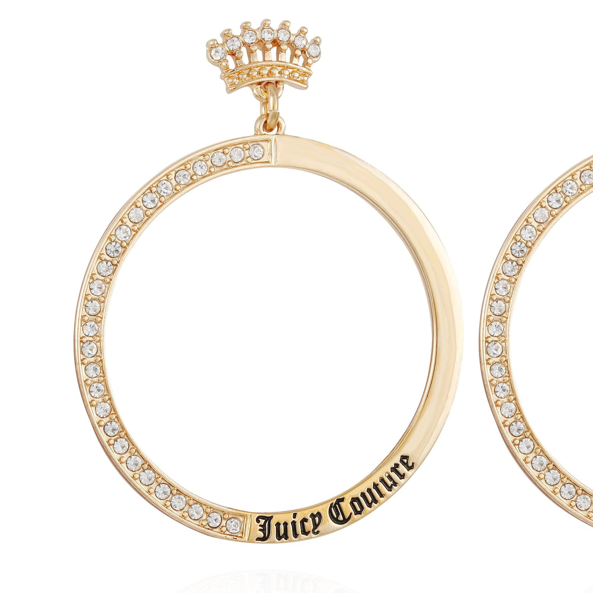 Sleek Hoop Crown Earrings