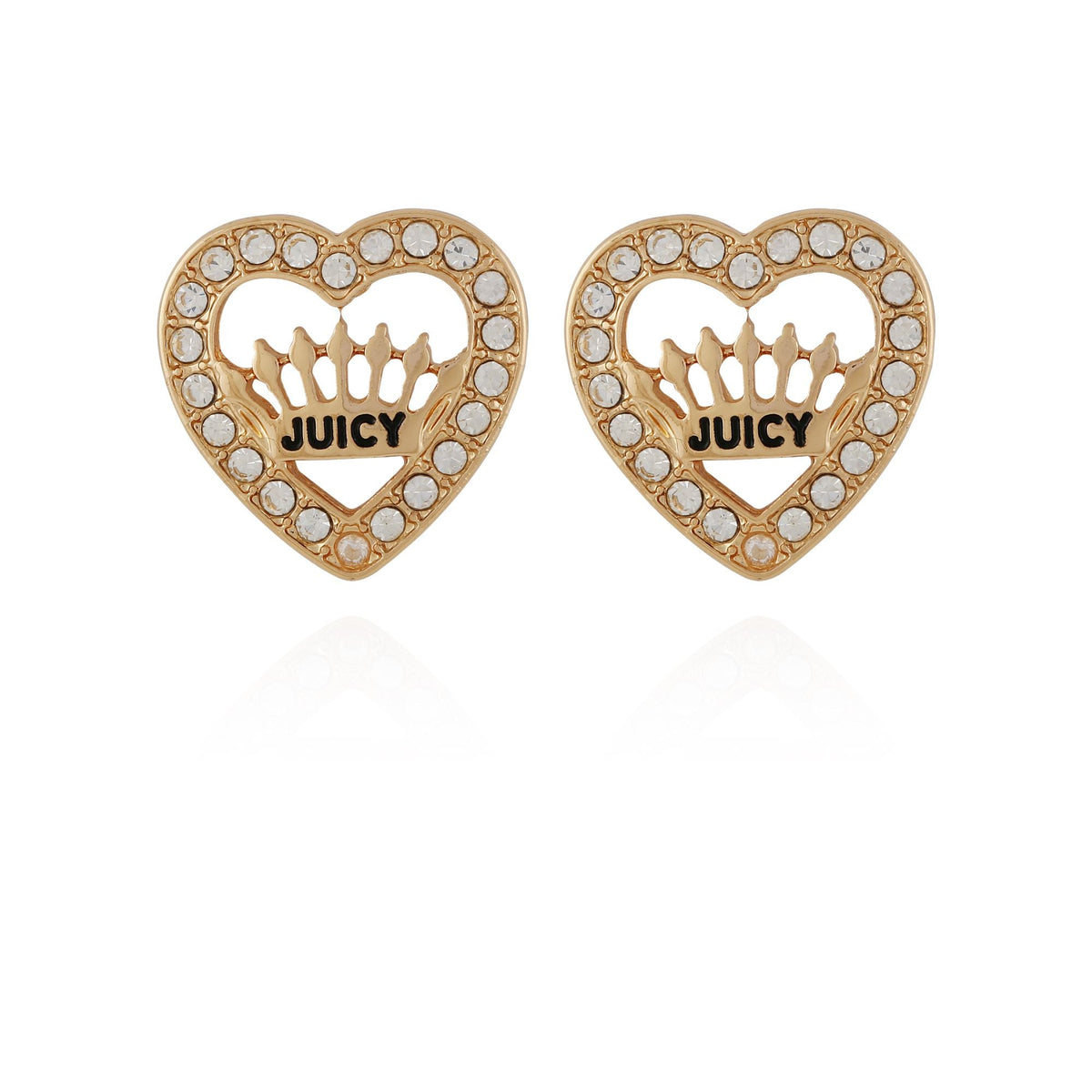 Crown Heart Stud Earrings