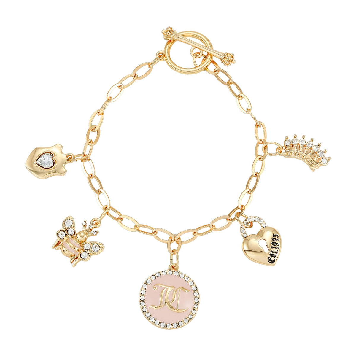 Bee Pink Multi Charm Bracelet