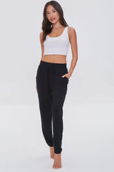 Forever 21 Women's Pocket Lounge Joggers Black