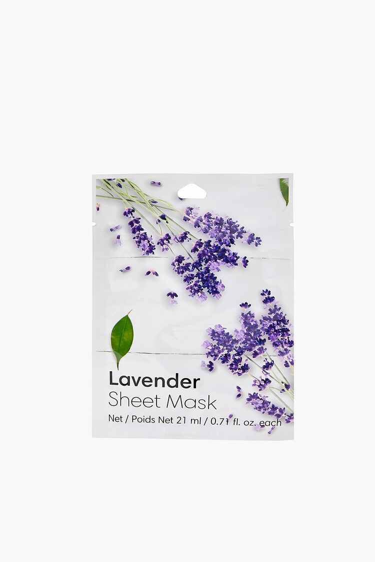 Forever 21 Women's Lavender Sheet Mask White