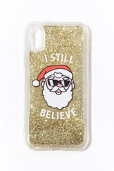 Forever 21 Women's Santa Case for iPhone X/XS Gold/Multi