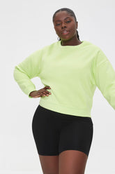 Forever 21 Plus Women's Fleece Sweatshirt Lime