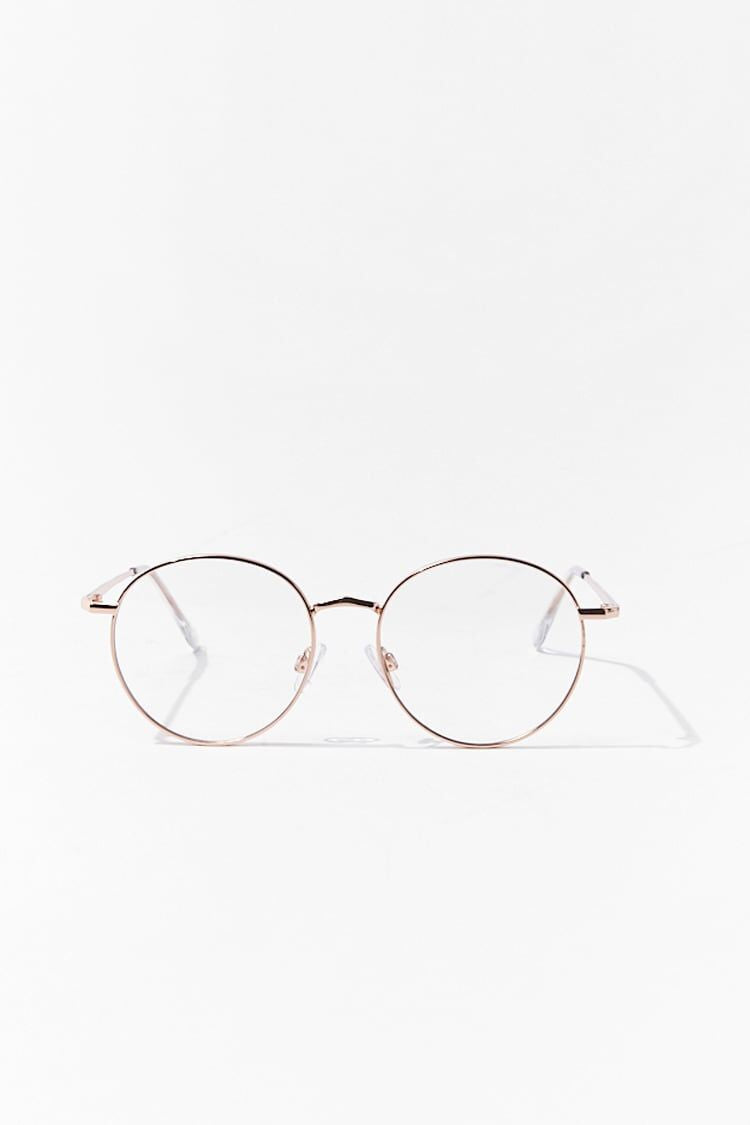 Forever 21 Women's Round Reader Glasses Rose Gold/Clear