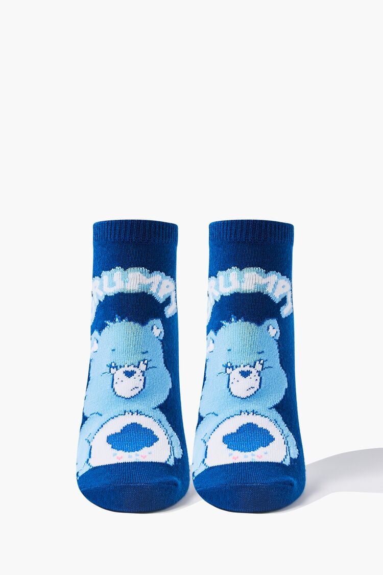 Forever 21 Women's Grumpy Bear Ankle Socks Blue/Multi