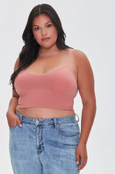 Forever 21 Plus Women's V-Neck Bralette Mauve