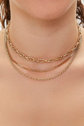 Forever 21 Women's Assorted Chain Necklace Set Gold