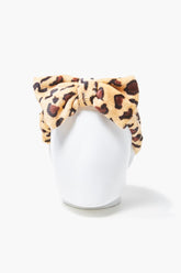 Forever 21 Women's Leopard Print Bow Headwrap Brown/Black