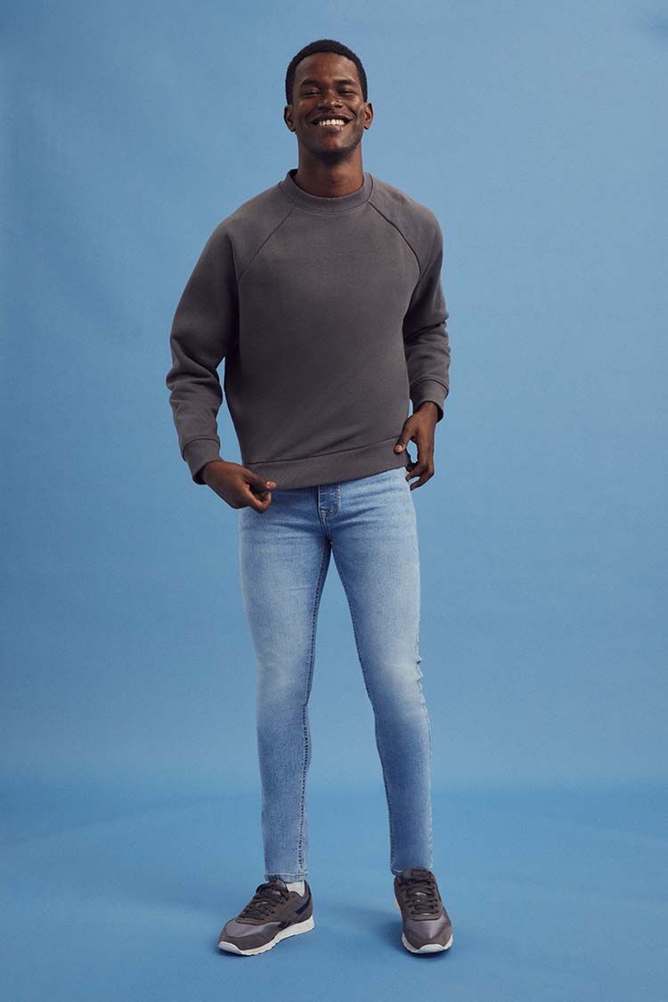 Forever 21 Men's Basic Skinny Jeans Light Denim