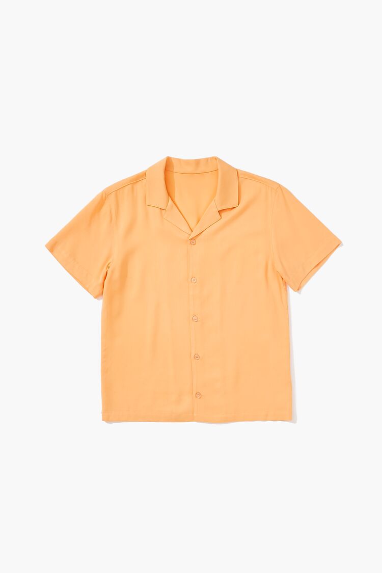 Forever 21 Kids Collared Buttoned Shirt (Girls + Boys) Orange
