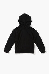 Forever 21 Kids Drop-Sleeve Hoodie Sweatshirt (Girls + Boys) Black