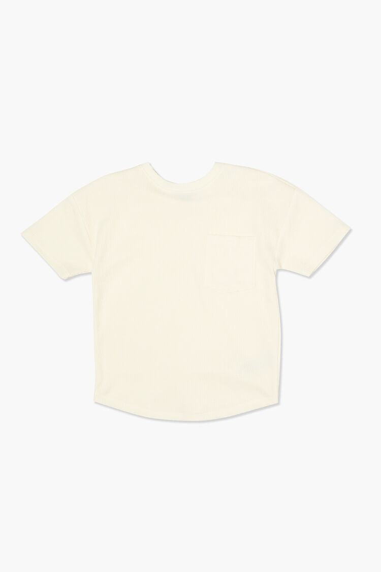 Forever 21 Kids Pocket Curved-Hem T-Shirt (Girls + Boys) White